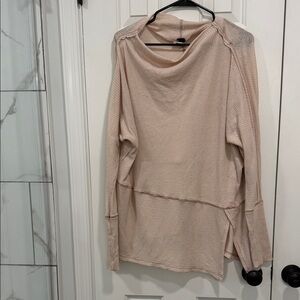 We The Free Light Pink Ribbed Top